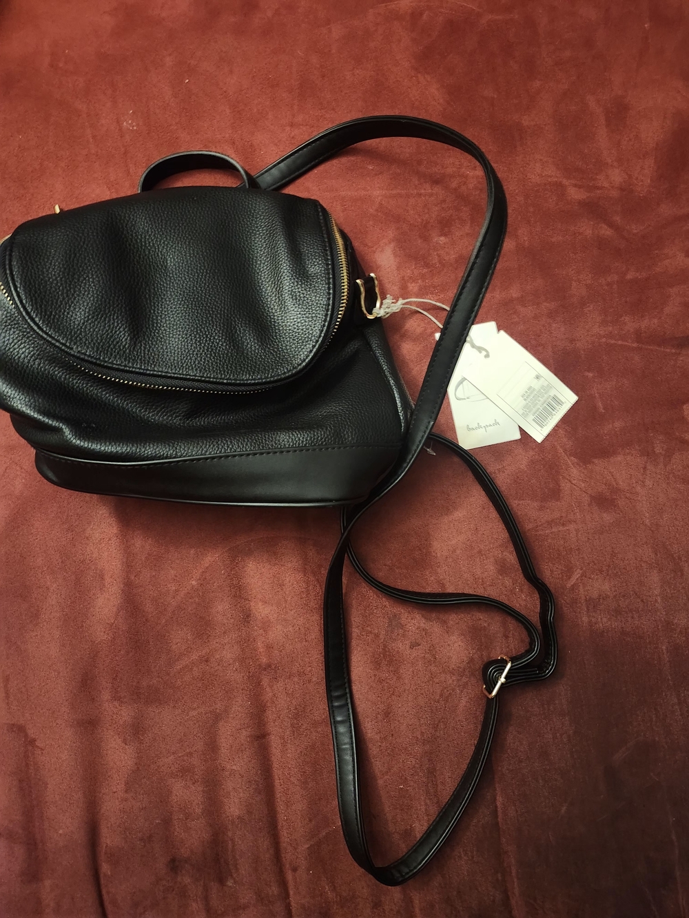 Women's Black Leather Crossbody Bag - Classic Everyday